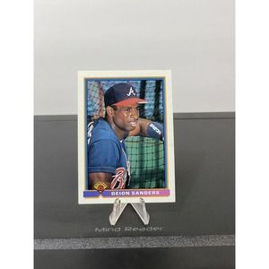 1991 Bowman Baseball Deion Sanders #588 Atlanta Braves Error Card